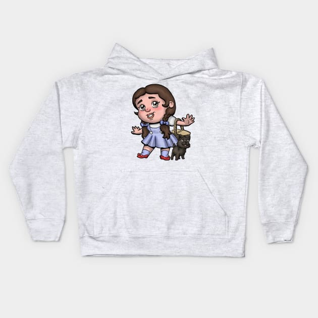 Dorothy Gale Kids Hoodie by zacksmithart